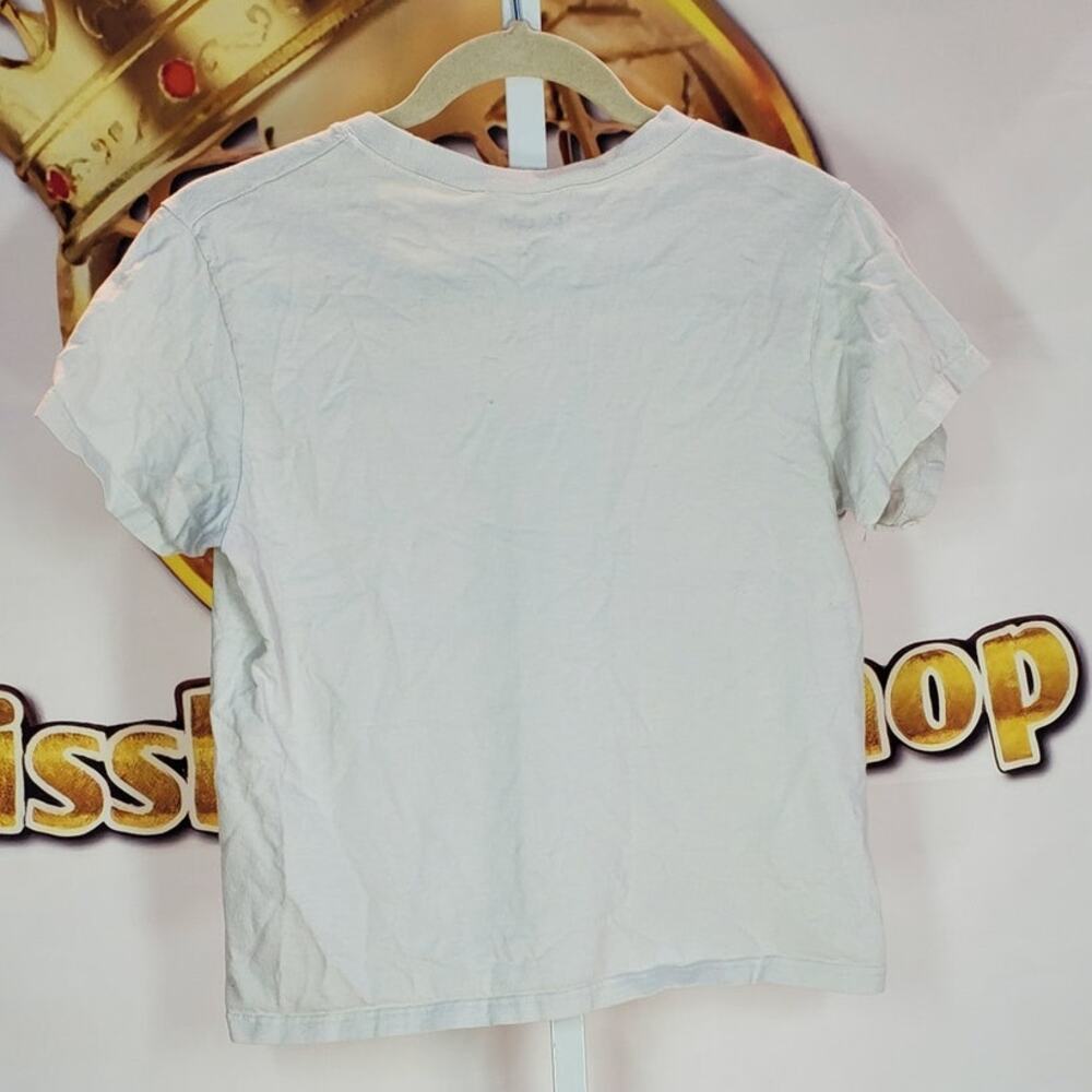 John Galt White J Love Paris Crop Tee Size Small - Picture 2 of 3